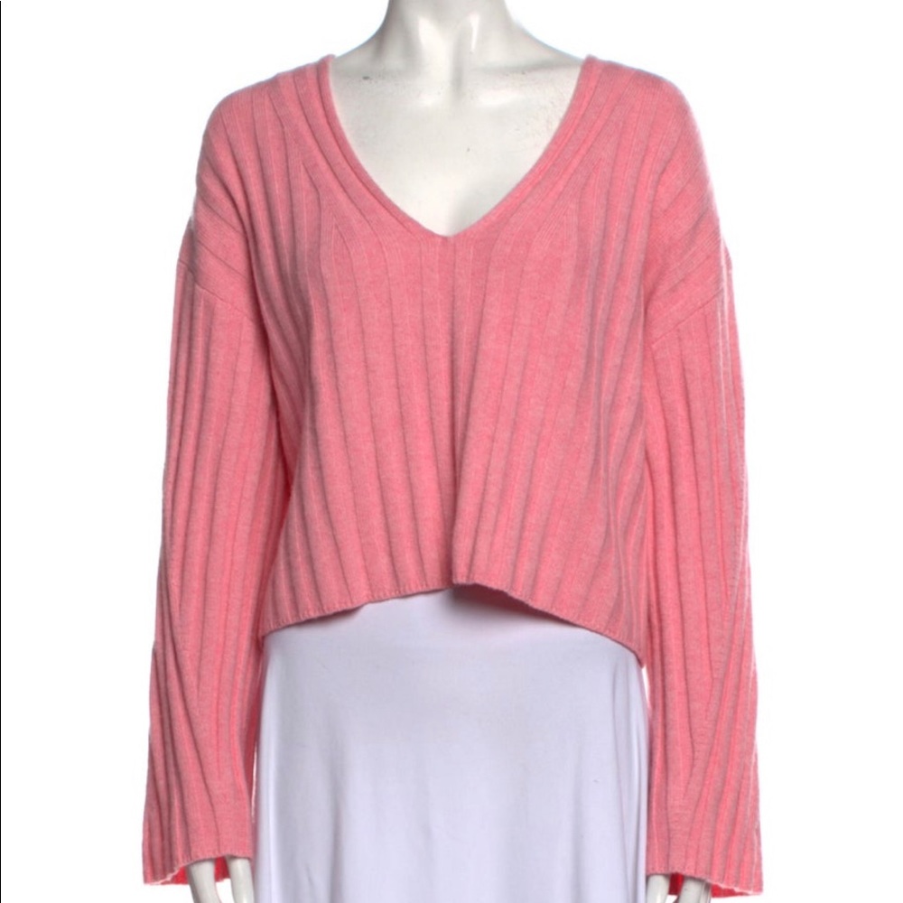 NWT JONATHAN SIMKHAI CROPPED CASHMERE SWEATER SIZE M
